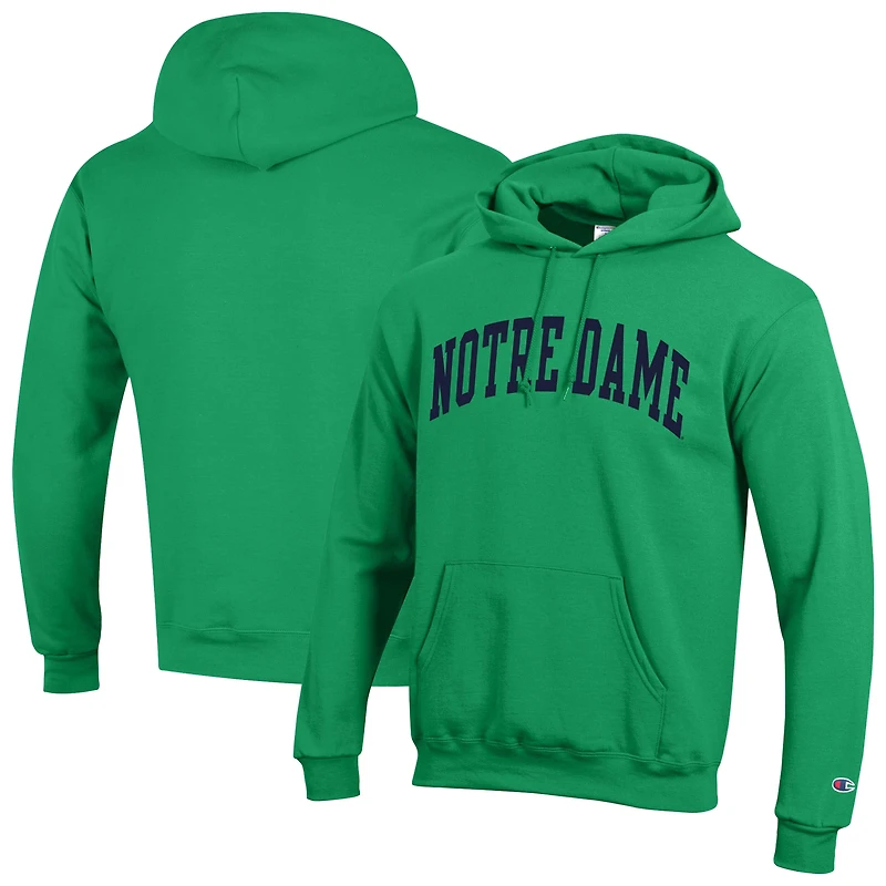 Men's Champion Heather Gray Notre Dame Fighting Irish Basic Arch Fleece Pullover Hoodie