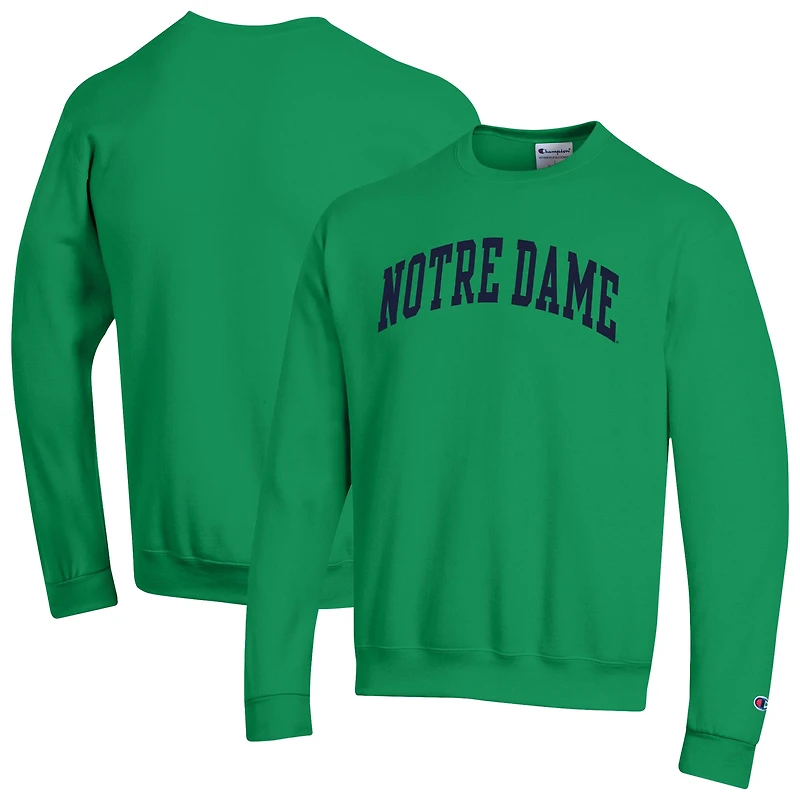 Sweat-shirt en polaire vert Champion pour homme, motif Fighting Irish de Notre Dame