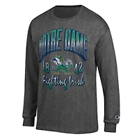 Men's Champion  Heather Charcoal Notre Dame Fighting Irish Bold Long-Sleeve T-Shirt