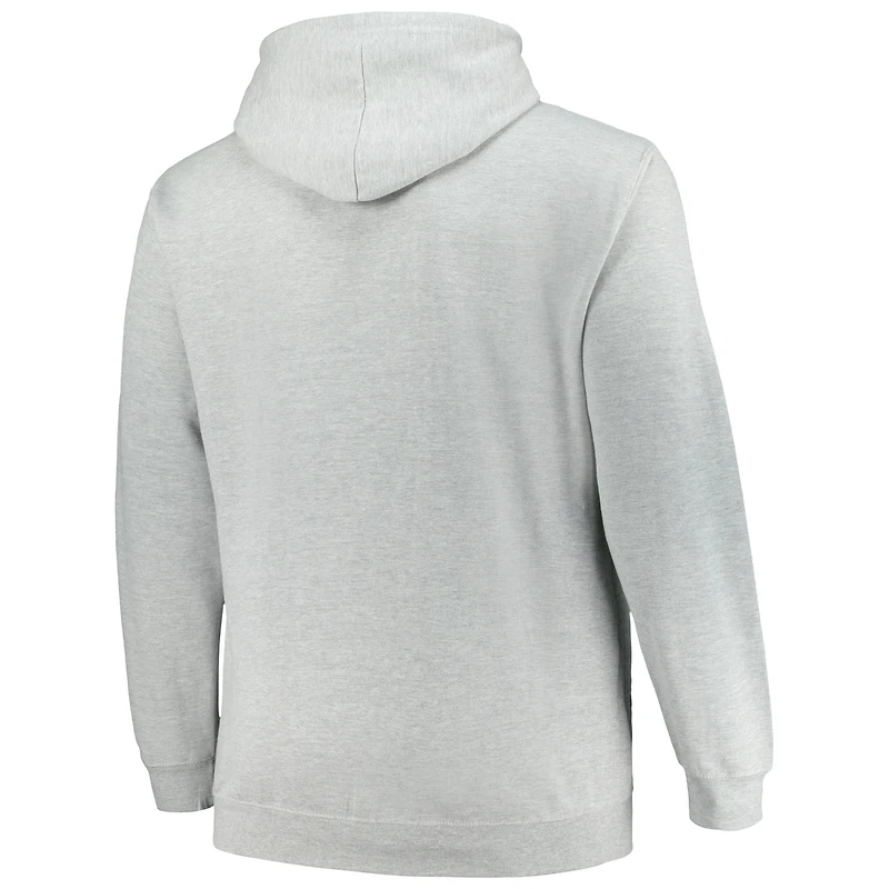 Champion Heather Grey Notre Dame Fighting Irish Big & Tall Arch Over Logo Powerblend Sweat à capuche pour homme