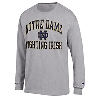 Champion Heather Grey Notre Dame Fighting Irish High Motor T-shirt à manches longues pour homme