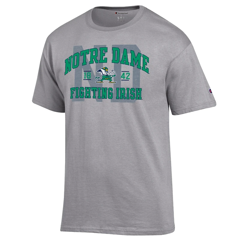 Men's Champion Heather Gray Notre Dame Fighting Irish Varsity T-Shirt