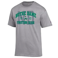 Men's Champion Heather Gray Notre Dame Fighting Irish Varsity T-Shirt