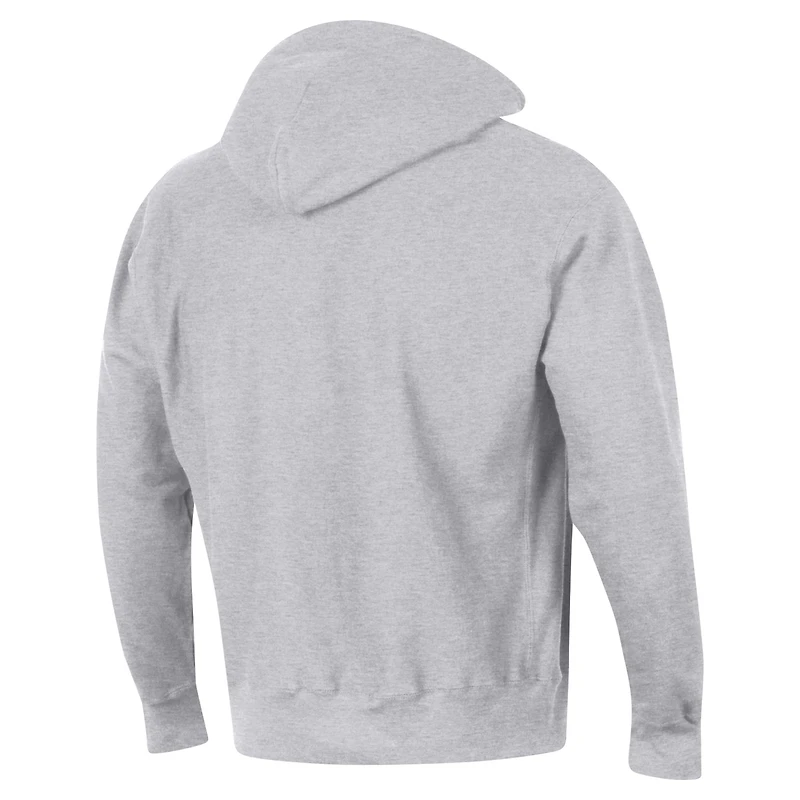 Sweat à capuche Champion Heather Grey Notre Dame Fighting Irish Vault Late Night Reverse Weave pour hommes