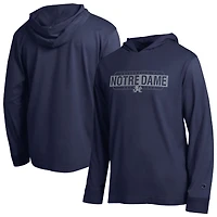 T-shirt à capuche manches longues Champion Navy Notre Dame Fighting Irish Gradient All-Star pour homme