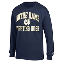 Champion Navy Notre Dame Fighting Irish High Motor T-shirt à manches longues pour homme