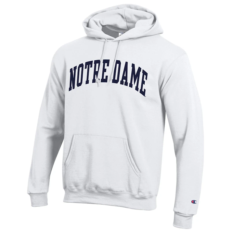 Men's Champion  White Notre Dame Fighting Irish Basic Arch Fleece Pullover Hoodie