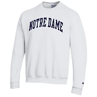 Sweat-shirt en polaire blanc Champion pour homme, motif Fighting Irish de Notre Dame