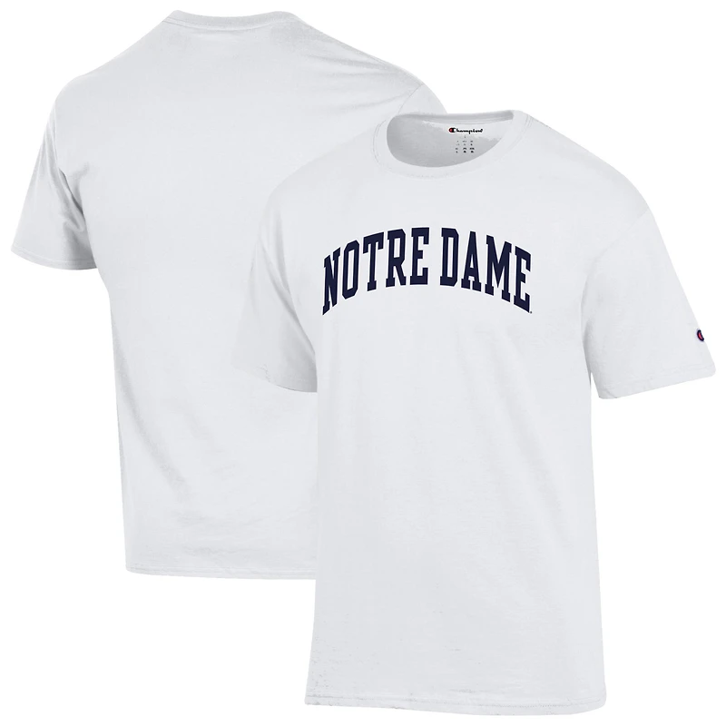 T-shirt blanc basique Arch pour homme, champion des Fighting Irish de Notre Dame