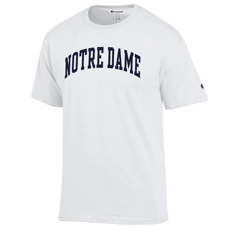 T-shirt blanc basique Arch pour homme, champion des Fighting Irish de Notre Dame