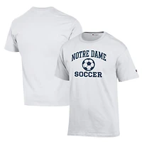 T-shirt Champion blanc pour homme, icône du football des Fighting Irish de Notre Dame