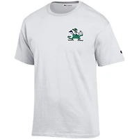 Men's Champion White Notre Dame Fighting Irish Team Stack 2-Hit T-Shirt