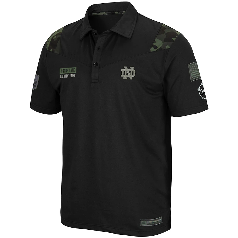Colosseum Black Notre Dame Fighting Irish OHT Military Appreciation Sierra Polo pour homme