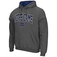 Men's Colosseum Charcoal Notre Dame Fighting Irish Arch & Logo 3.0 Pullover Hoodie