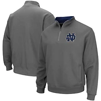 Men's Colosseum Charcoal Notre Dame Fighting Irish Big & Tall Tortugas Quarter-Zip Jacket