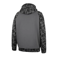 Colosseum Charcoal Notre Dame Fighting Irish OHT Military Appreciation Camo Stack Raglan Sweat à capuche pour homme