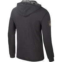 Colosseum Charcoal Notre Dame Fighting Irish OHT Military Appréciation Henley Pull à capuche pour homme