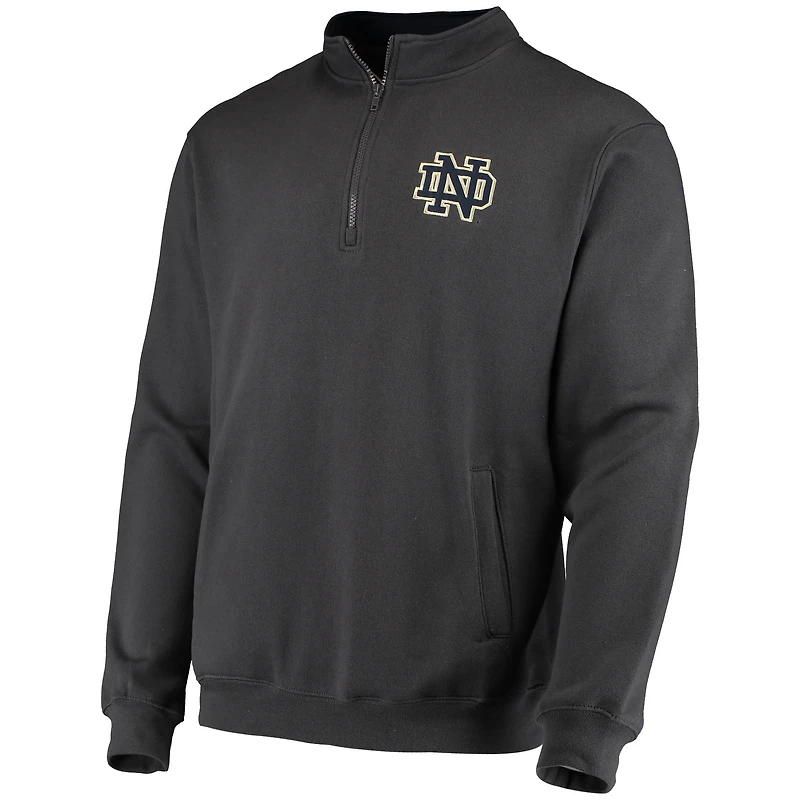 Veste pour homme Colosseum Charcoal Notre Dame Fighting Irish Tortugas Logo Quarter-Zip Jacket
