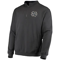 Veste pour homme Colosseum Charcoal Notre Dame Fighting Irish Tortugas Logo Quarter-Zip Jacket