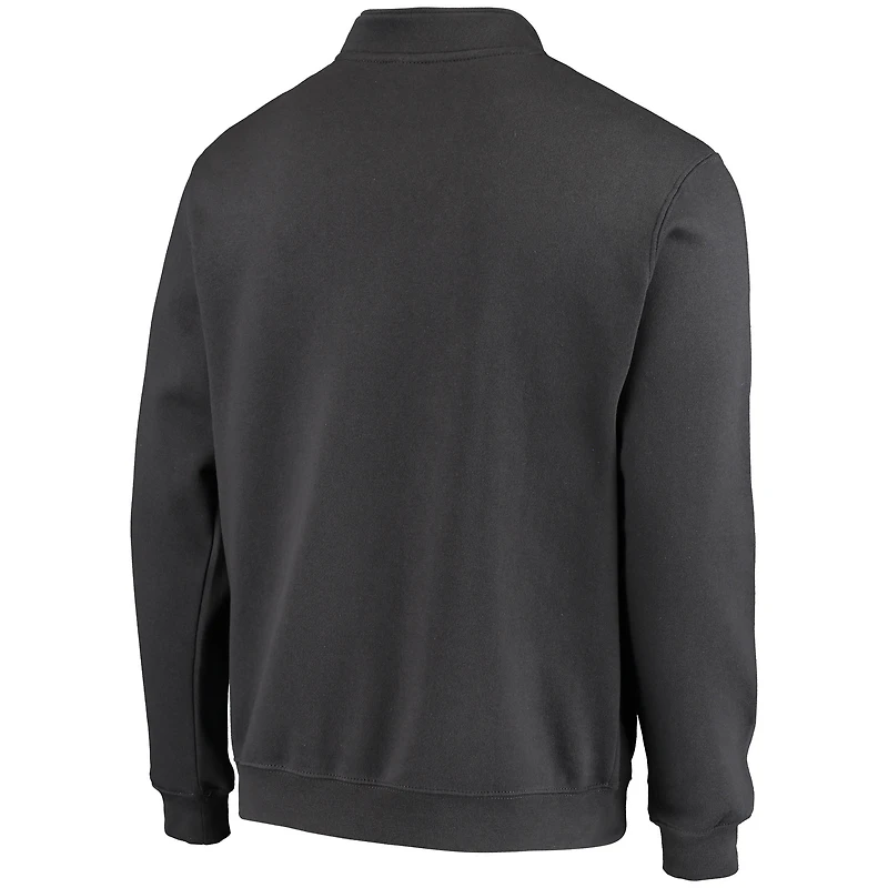 Veste pour homme Colosseum Charcoal Notre Dame Fighting Irish Tortugas Logo Quarter-Zip Jacket