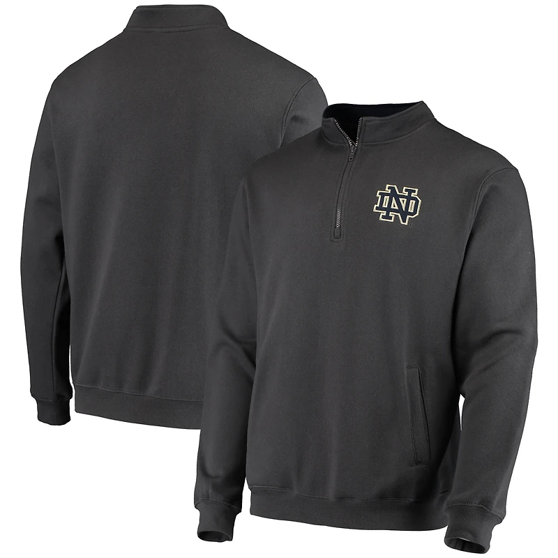 Veste pour homme Colosseum Charcoal Notre Dame Fighting Irish Tortugas Logo Quarter-Zip Jacket
