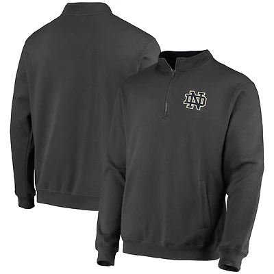 Veste pour homme Colosseum Charcoal Notre Dame Fighting Irish Tortugas Logo Quarter-Zip Jacket
