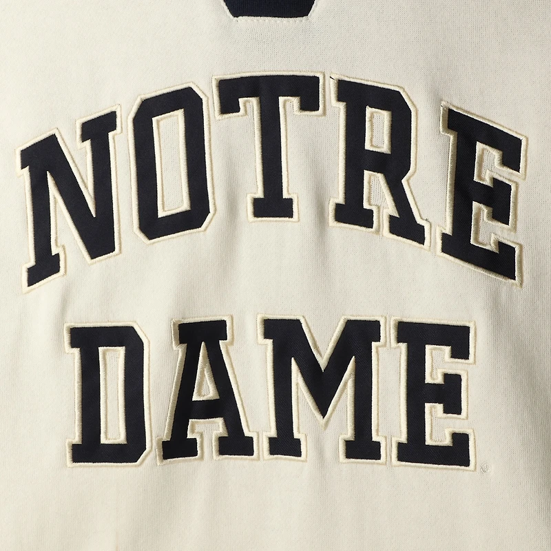 Men's Colosseum Cream Notre Dame Fighting Irish 2.0 Lace-Up Pullover Hoodie