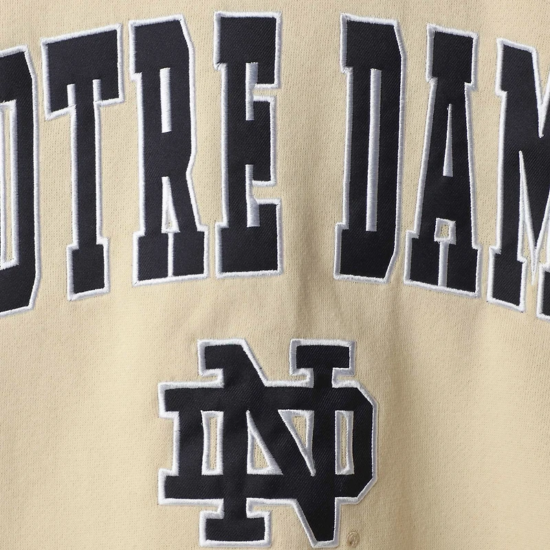 Men's Colosseum Gold Notre Dame Fighting Irish Arch & Logo Crew Neck Sweatshirt