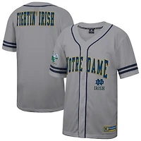 Maillot de baseball Free Spirited gris Colosseum pour homme Notre Dame Fighting Irish