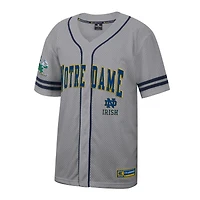 Maillot de baseball Free Spirited gris Colosseum pour homme Notre Dame Fighting Irish