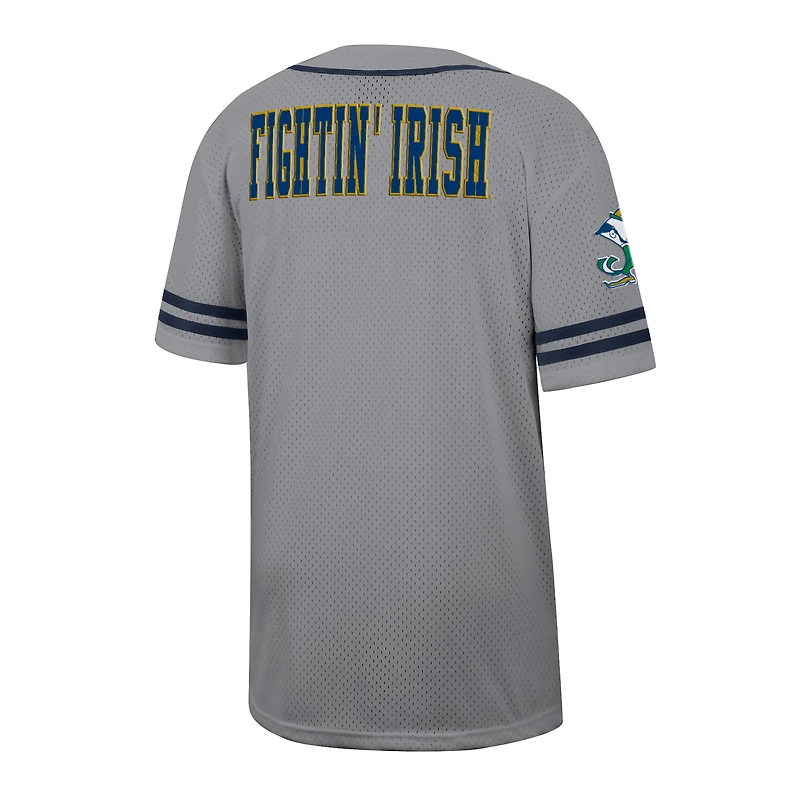 Maillot de baseball Free Spirited gris Colosseum pour homme Notre Dame Fighting Irish