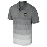 Polo en maille rayée irlandaise Notre Dame Fighting Irish Colosseum gris pour hommes