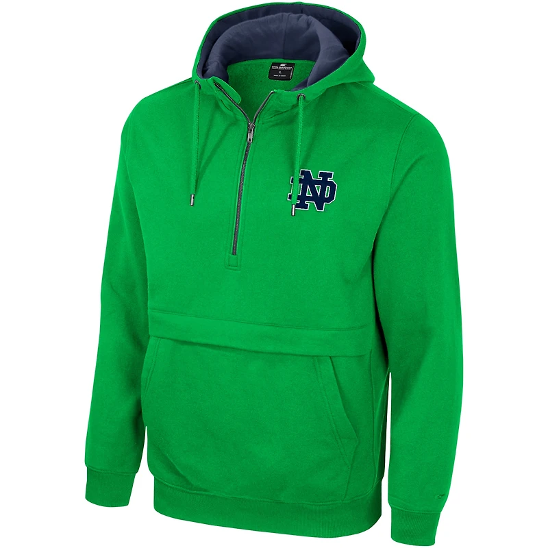 Sweat à capuche demi-zippé Colosseum Green Notre Dame Fighting Irish pour hommes
