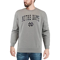 Colosseum Gris chiné Notre Dame Fighting Irish Arch & Logo Crew Neck Sweat-shirt pour homme