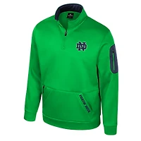 Men's Colosseum Kelly Green Notre Dame Fighting Irish Mainframe Quarter-Zip Fleece Jacket