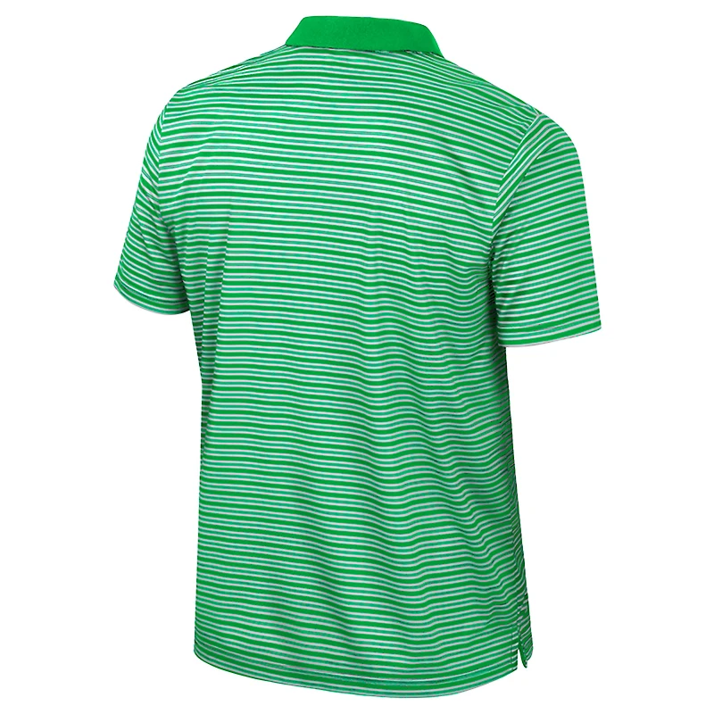 Men's Colosseum Kelly Green Notre Dame Fighting Irish Striped Polo