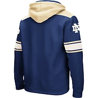 Men's Colosseum Navy Notre Dame Fighting Irish 2.0 Lace-Up Pullover Hoodie