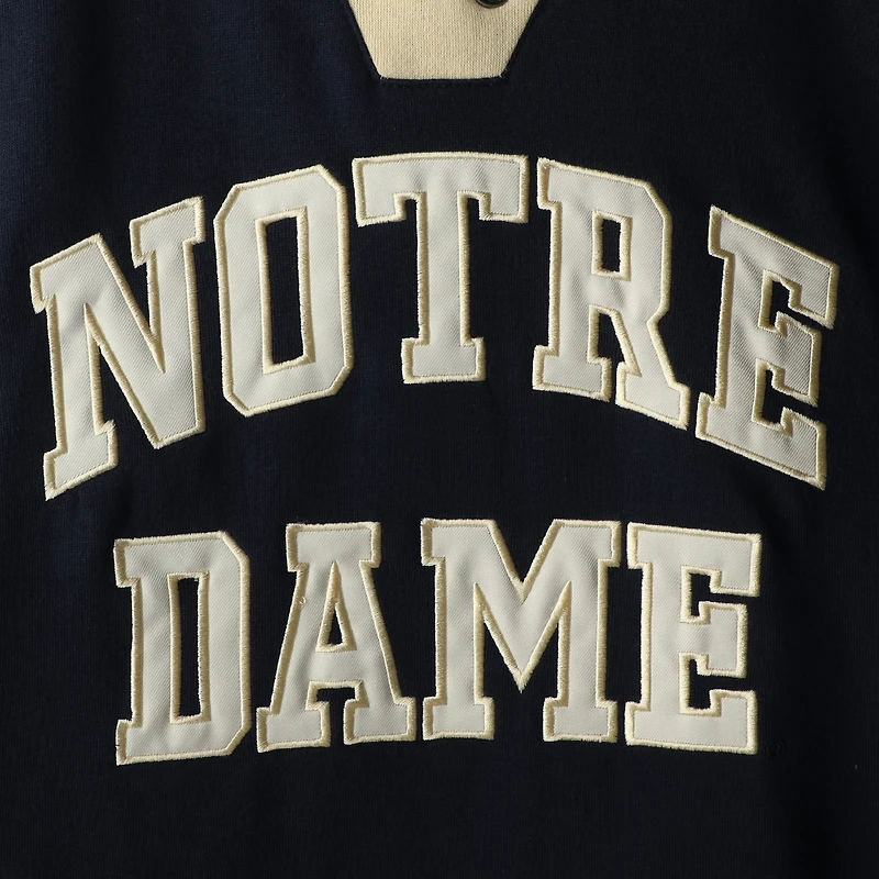 Men's Colosseum Navy Notre Dame Fighting Irish 2.0 Lace-Up Pullover Hoodie