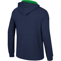 T-shirt à capuche thermique manches longues Colosseum Navy Notre Dame Fighting Irish Affirmative pour hommes