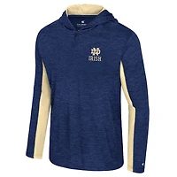 Sweat à capuche zippé quart de tour bleu marine Colosseum pour homme, motif Fighting Irish Notre Dame, Always Sunny