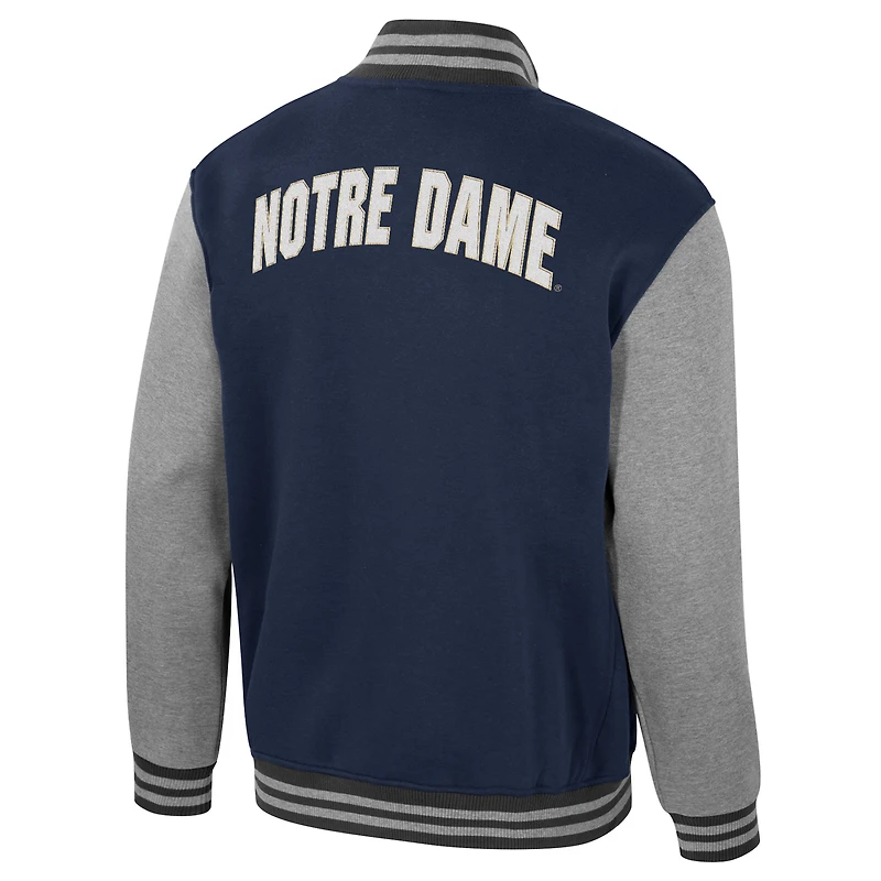 Veste universitaire zippée Ambi-Turner pour homme, bleu marine, des Fighting Irish de Notre Dame, Colosseum