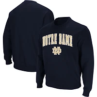 Colosseum Navy Notre Dame Fighting Irish Arch & Logo Crew Neck Sweatshirt Homme