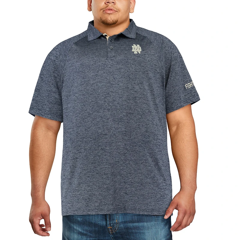 Polo Colosseum Navy Notre Dame Fighting Irish pour homme, grandes tailles, style swing