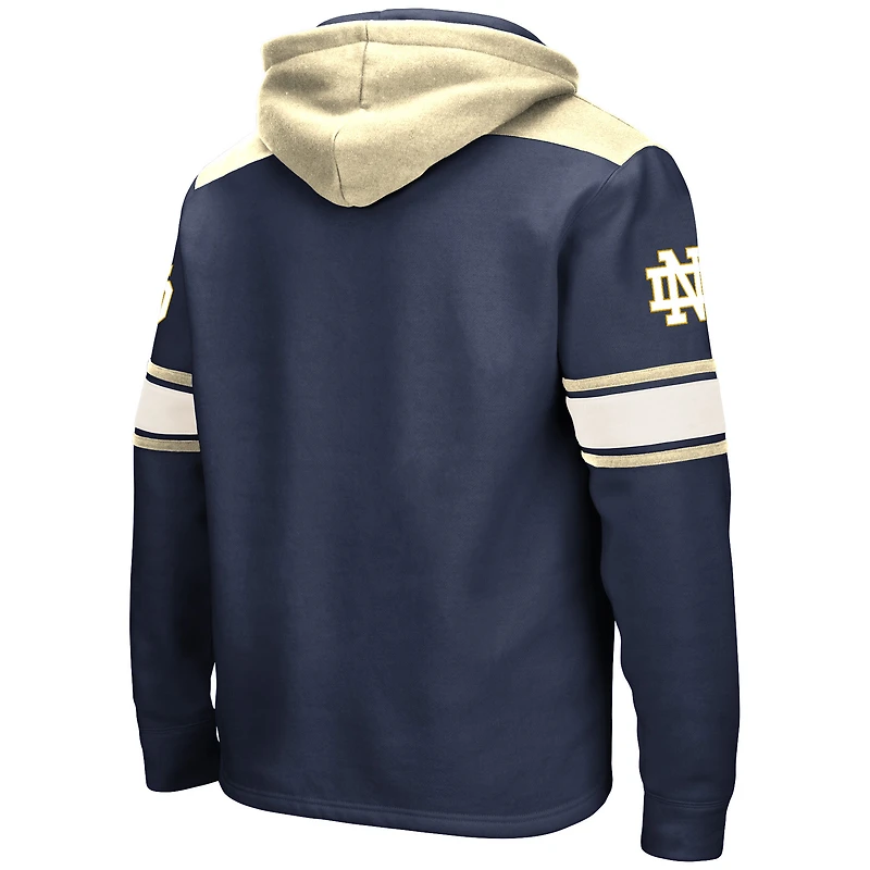 Chandail à capuchon lacets Notre Dame Fighting Irish Big & Tall Colosseum Navy pour hommes