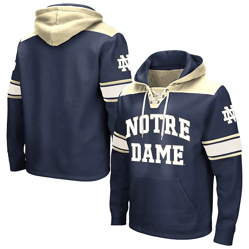 Chandail à capuchon lacets Notre Dame Fighting Irish Big & Tall Colosseum Navy pour hommes