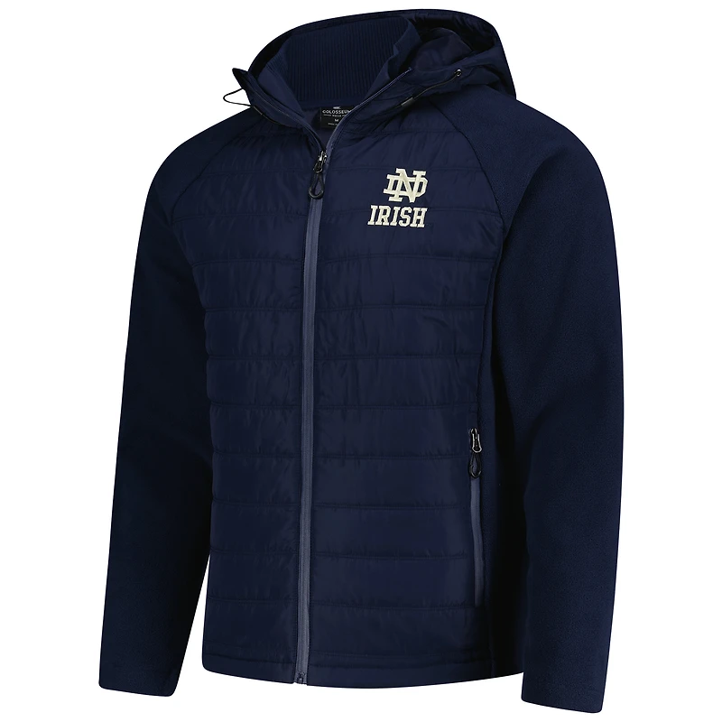 Veste à capuche entièrement zippée Block The Sun pour homme Colosseum Navy Notre Dame Fighting Irish