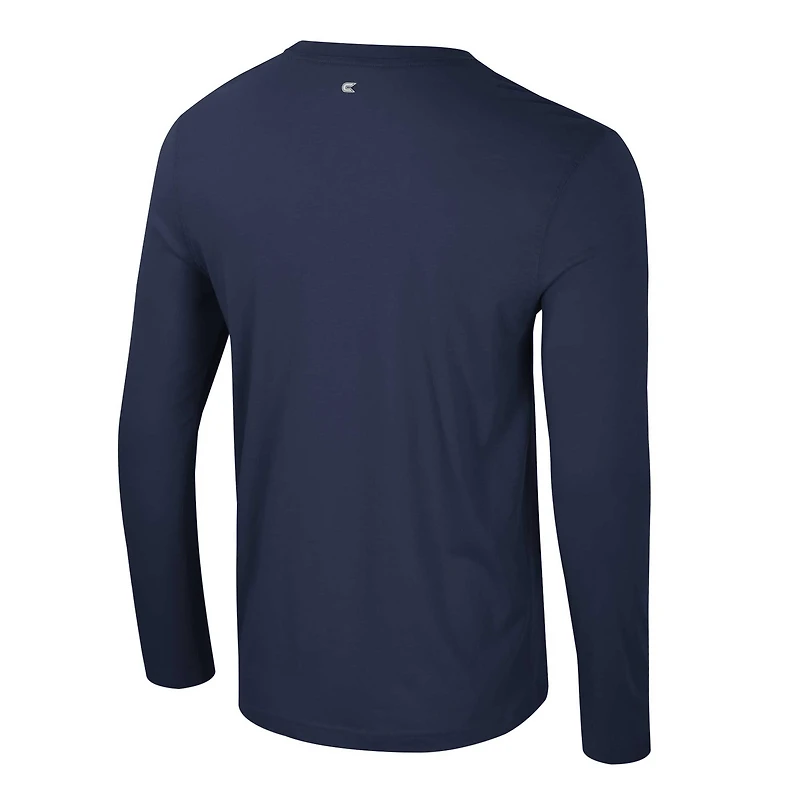 T-shirt à manches longues Colosseum Navy Notre Dame Fighting Irish Color Pop Active Blend pour hommes