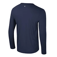 T-shirt à manches longues Colosseum Navy Notre Dame Fighting Irish Color Pop Active Blend pour hommes