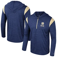 Men's Colosseum Navy Notre Dame Fighting Irish Dozer Half-Zip Windshirt