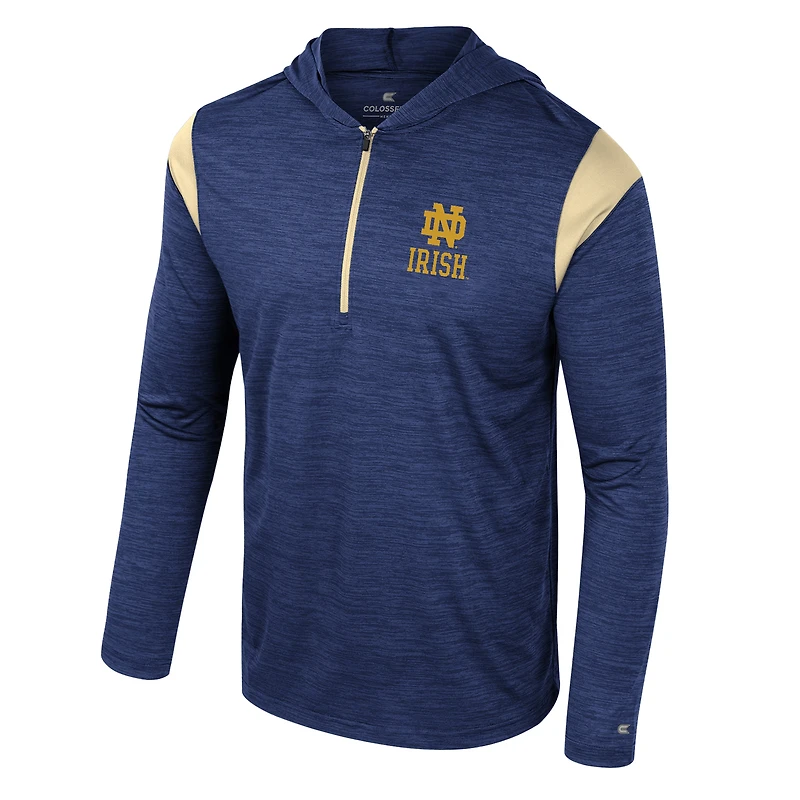 Men's Colosseum Navy Notre Dame Fighting Irish Dozer Half-Zip Windshirt